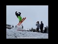 My first backflip on skis (progression)