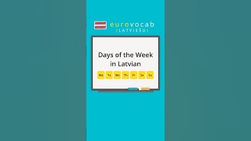 Learn Latvian - Days of the Week