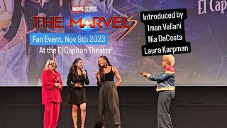 The Marvels Fan Event El Capitan Theatre with Iman Vellani  Nia DaCosta and Laura Karpman Nov 9th