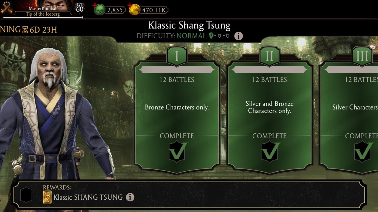 Shang Tsung - Klassic challenge requirements - MKmobile 2023