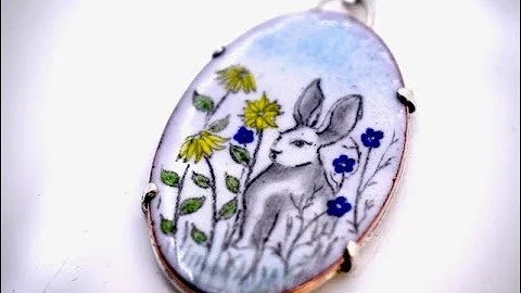Drawing With Graphite On Enamel - A Wee Coney In A...