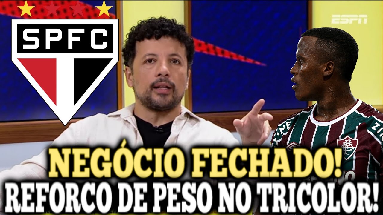 BOMBA NO SÃO PAULO! CONFIRMADO AGORA REFORÇO CHEGANDO! NOTÍCIAS DO SÃO PAULO HOJE