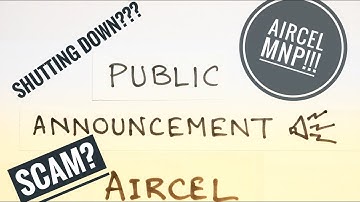 How to port from Aircel? | Public Announcement | Aircel MNP