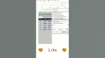 Automatic Border-Excel #shorts #shortsviral #trending