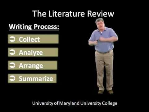 Summarizing main points in literature review