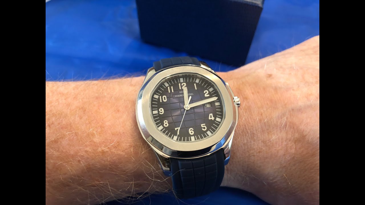 LGXIGEオマージュ腕時計 パテックフィリップ　ノーチラス LGXIGE Nautilus Homage, Unbox & Measurement - YouTube