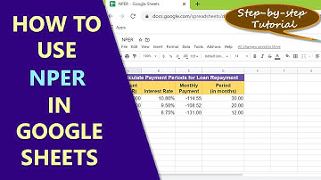 Google Sheets NPER Function | Calculate Number of Payment Periods for Loan or Investment
