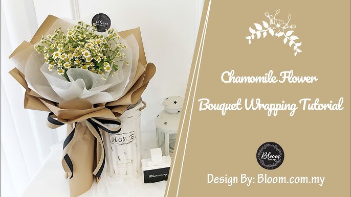 Korean Flower Bouquet Wrapping Tutorial - How to use Korea wrapper, Cara  Bungkus Bunga Buket