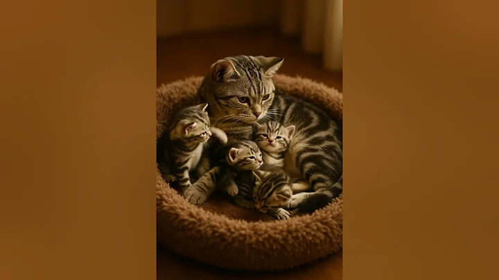 Video 11473341: american shorthair cat kitten, tiny american shorthair kitten, american shorthair cat playing, cat kitten pets play, cat kitten climbs, cat mom kitten, mother cat gently, cute cat