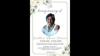 Geraldine Moria America - Memorial Service - 27 May 2026