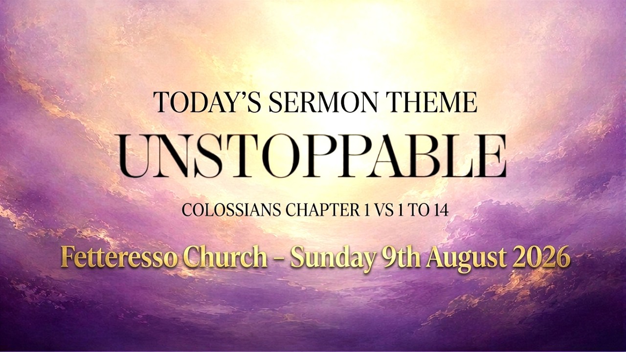 Sunday Worship from Fetteresso 9th August 2026