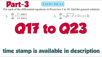 Ex 9.4 class 12 maths ncert Differential Equations Q17 to Q23