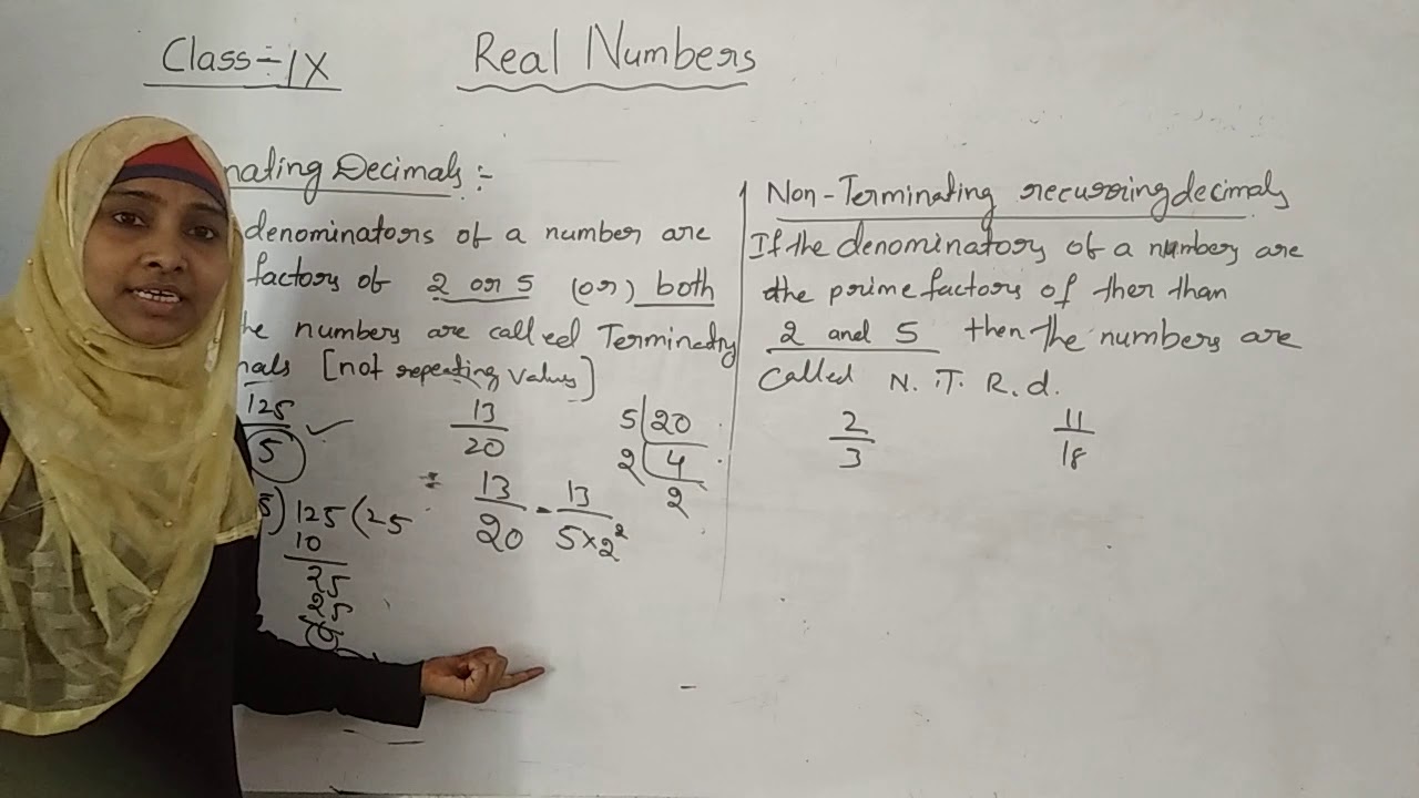 Class 9 mathematics - Real Numbers - Terminating and non terminating ...