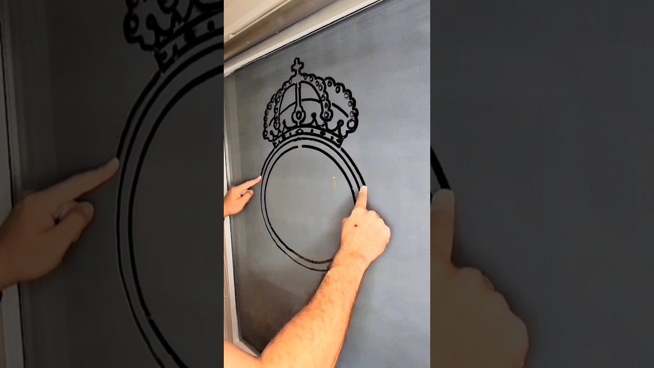 Real madrid logo two hands drawing 