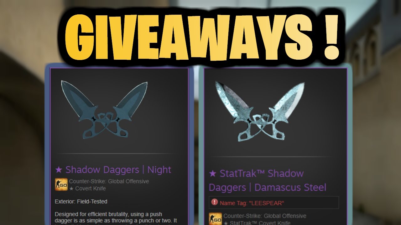 CS:GO Shadow Dagger Knife Giveaway + Hyperbeast Winner ! - YouTube