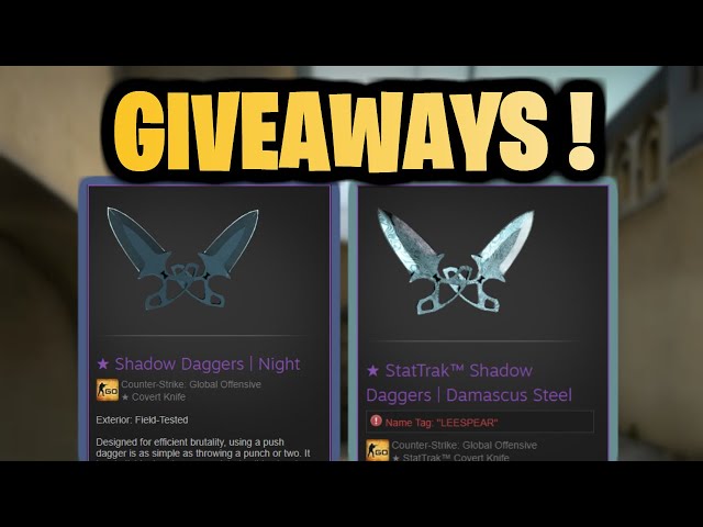 Cs Go Shadow Dagger Knife Giveaway Hyperbeast Winner Youtube - karambit with holster how to throw knife roblox assassin