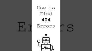 How do you find 404 errors? | SEO In 30 Seconds #Shorts