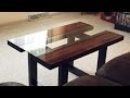 Glass Over Wood Table