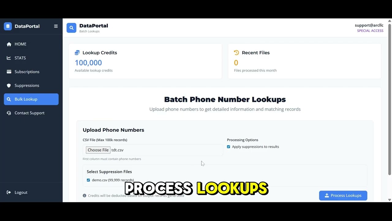 ARC LLC Data Tool | Bulk Information Lookup – Name, Address, DOB & More