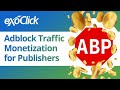 Adblock traffic monetization for publishers