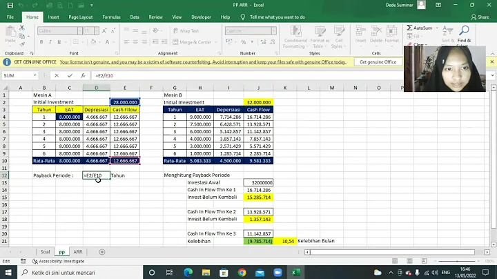 Payback Periode (PP) dan Average Rate Of Return (ARR)