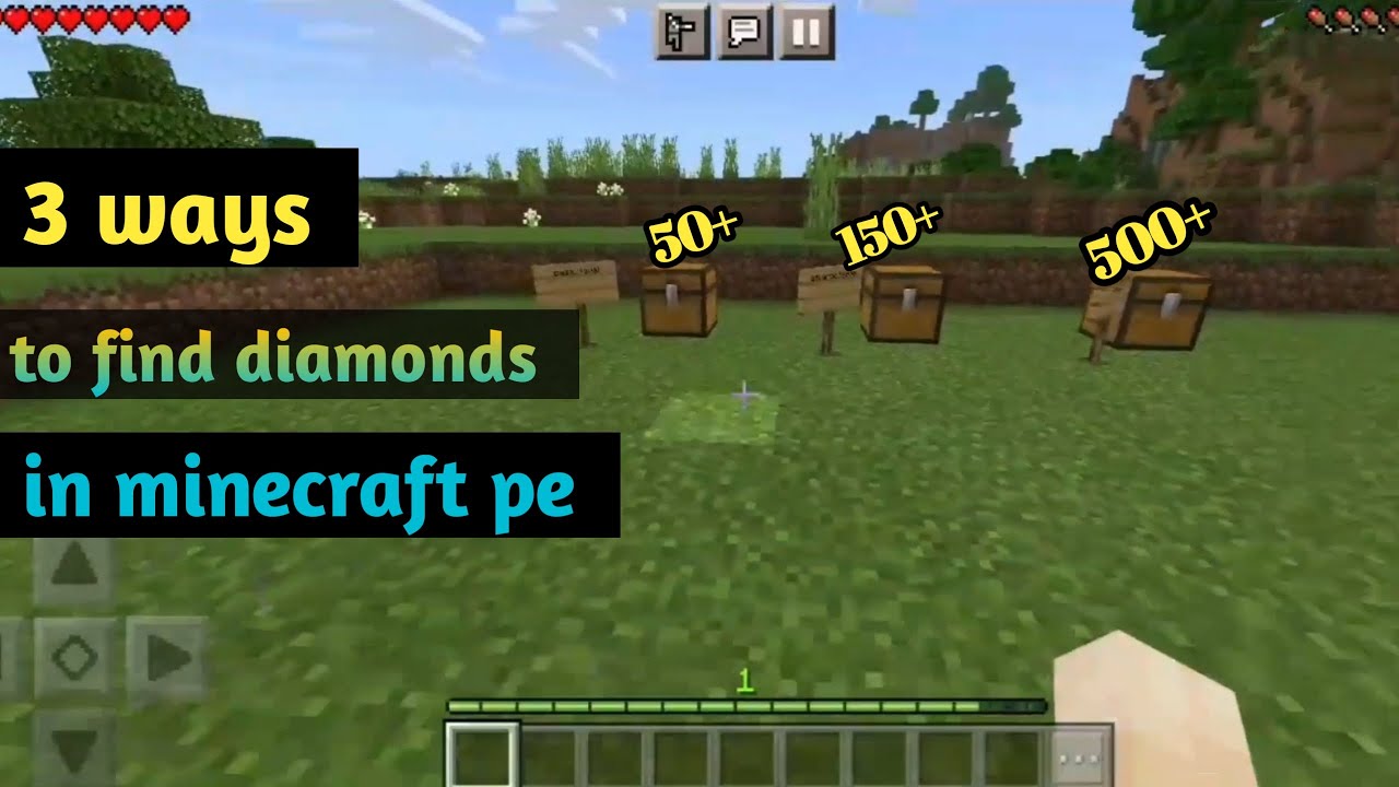 HOW TO FIND DIAMONDS IN MINECRAFT PE IN HINDI || best ways to find ...