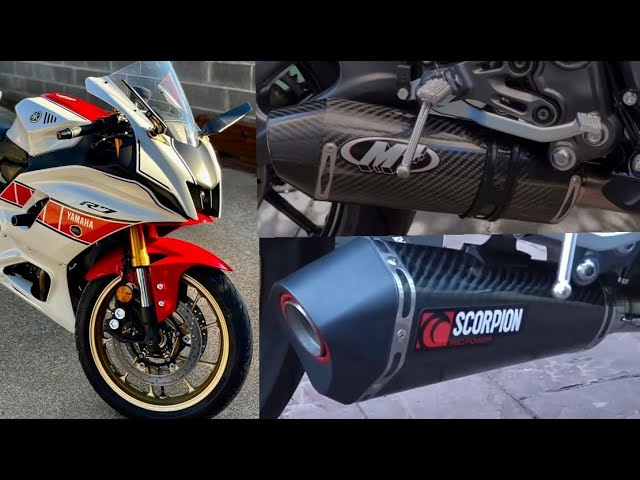 2022 YAMAHA YZF R7 Exhaust Sound Comparison  SCORPION vs M4. Which One  Makes The Better Sound?! 