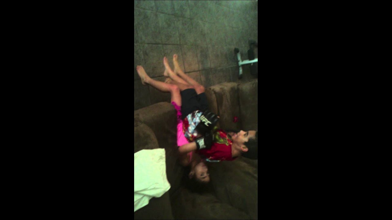 Blake and Jasmine play fighting 2012