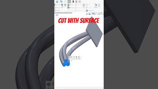 How to use a cut with surface feature in solidworks 😀 #shorts #ytshorts #malviyacadsolution