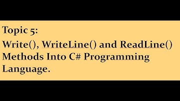 5. Write, WriteLine and ReadLine Methods Into C# Programming Language In Hindi