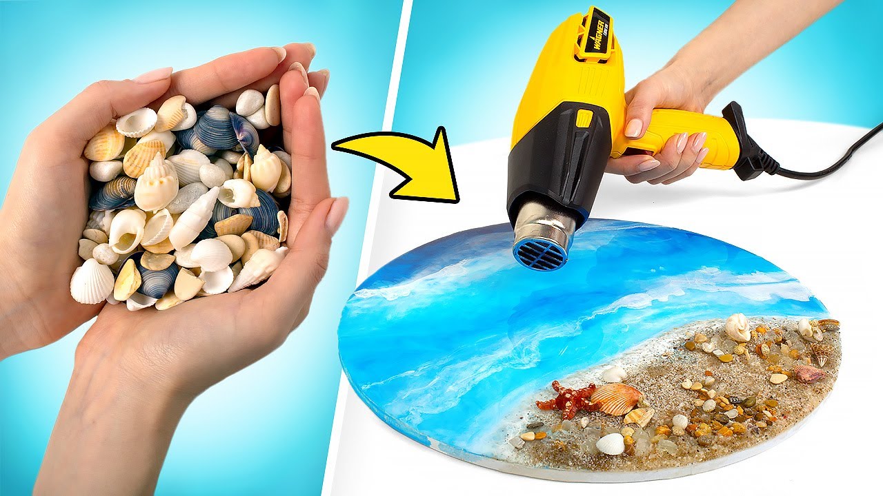 Bimhayuu Kit d'art en résine DIY - Art mural en verre de mer, tortue de mer, cadeau (C