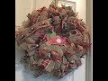 How to make a poof curl deco mesh Truck with Christmas Tree Wreath