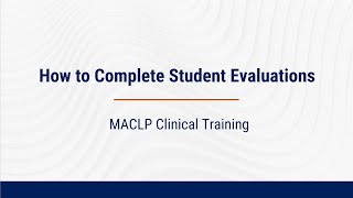 How to Complete Student Evaluations
