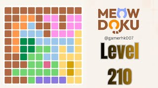 Meowdoku level 210 Walkthrough Solution 