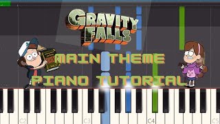 Gravity Falls - Main Theme Piano Tutorial (Synthesia) With Sheet Music
