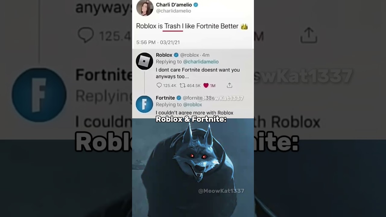 Charlie D'Amelio vs Roblox AND Fortnite 😭💀