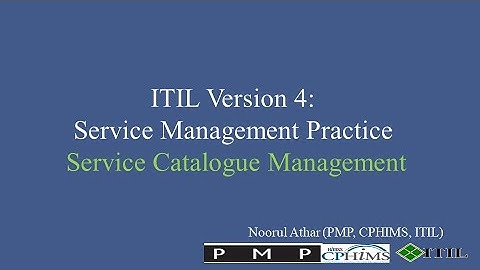 ITIL Version 4 | Service Management Practice | Service Catalogue Management |