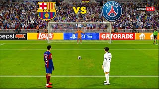 Barcelona vs PSG - Penalty Shootout | UEFA Champions League 23/24 UCL | PES Gameplay