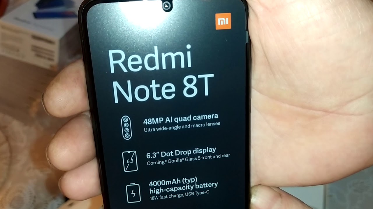 XIAOMI REDMI NOTE 8T распаковка. Редми нот 8T - YouTube