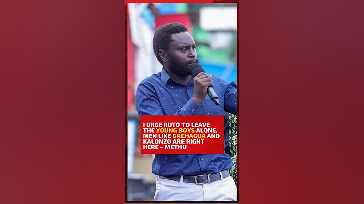 I urge Ruto to leave the young boys alone, men like Gachagua and Kalonzo are right here – Methu