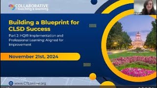 Building a Blueprint II:  HQIR Implementation and Professional Learning: Aligned for Improvement