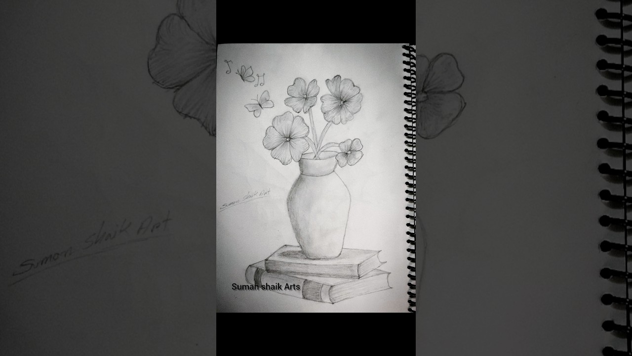 Easy Flower pot drawing 😍 