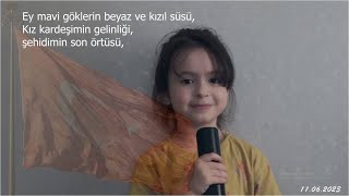 Torunum Zeynep Eylül Balcıdan Arif Nihat Asyanın Bayrak Şiiri 11.06.2023