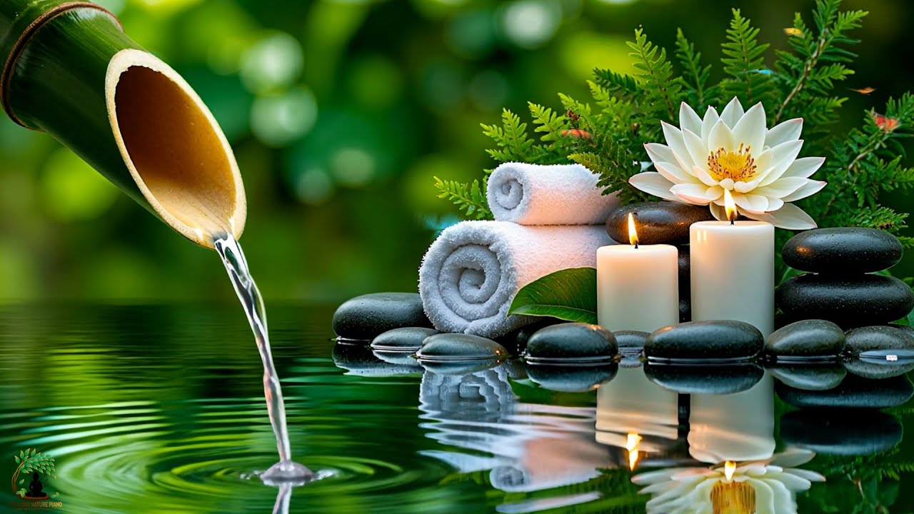 Relaxing Sleep Music with Bamboo Water Sounds 🌿 Deep Sleep, Stress Relief & Spa Relaxation,Calm Mind