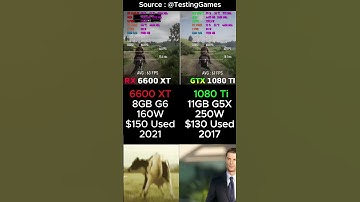 GTX 1080 Ti vs RX 6600 XT GPU ✅ #gaming #gpu #nvidia #AMD #pcgaming #pcbuild #RTX #geforce #radeon