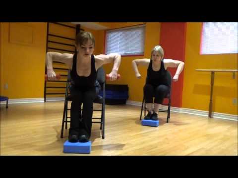 Cardio and Strength exercises on a chair 2 (for people with bad/injured/weak knees or feet).