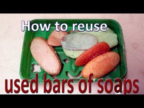 How to reuse soap slivers/  leftover pieces/  used bars of soaps, simple method DIY
