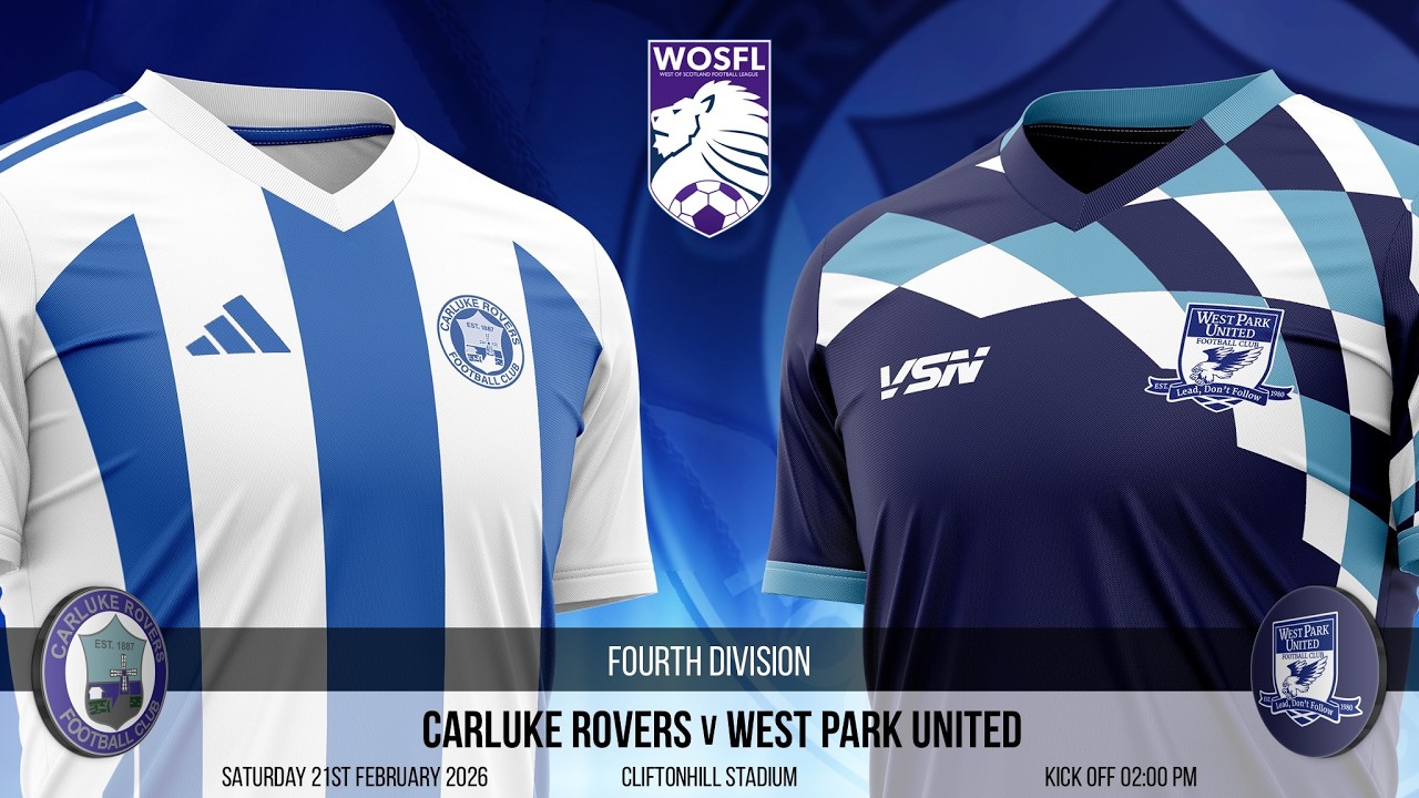 Carluke Rovers v West Park United - WOSFL Fourth DIvision - 21st February 2026