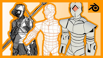 Cel-Shaded Robot Guy - Blender Modeling Timelapse