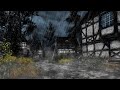 Haunted Town Ambience - Scary ASMR - 4k 3 Hrs - Night Dark Fantasy Soundscape & Atmosphere